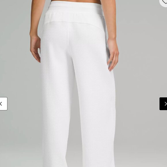 Lululemon Textured High-Rise Wide-Leg Track 32" Pant - White - Picture 3 of 6